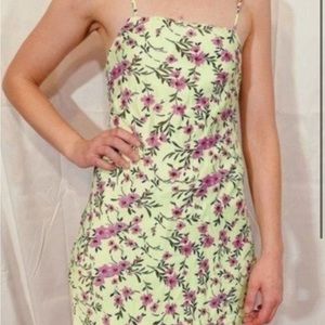 Zara green floral dress